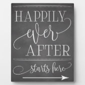 Chalkboard wordt gelukkig altijd na het begin hier fotoplaat (Voorkant)