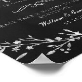 Chalkboard Wreath Wedding Guestbook Sign Poster (Hoek)