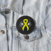 Chalkboard Yellow Awareness Ribbon Ronde Button 7,6 Cm (In situ)