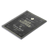  Chalkboard Yellow Baby shower Guest Book- Notitieboek (Linkerzijde)