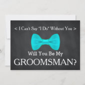 Chalkboard zal je mijn Groomsman zijn Kaart (Voorkant)