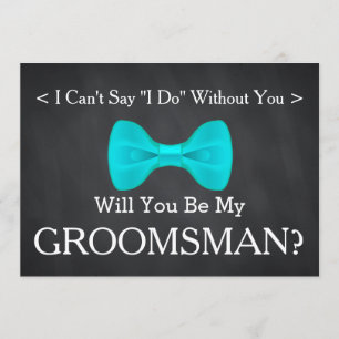 Chalkboard zal je mijn Groomsman zijn Kaart