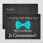 Chalkboard zal je mijn Jr.Groomsman zijn Kaart (Voorkant / Achterkant)