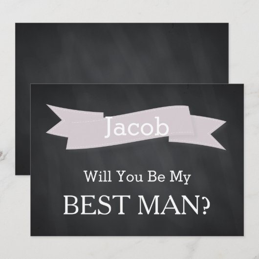 Chalkboard zal je onze beste man zijn kaart (Voorkant / Achterkant)