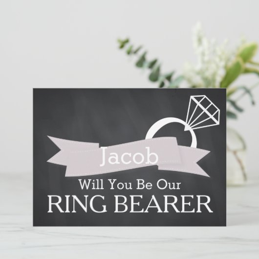 Chalkboard zal je onze ringdrager zijn kaart (Staand voorkant)