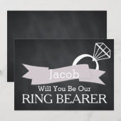 Chalkboard zal je onze ringdrager zijn kaart (Voorkant / Achterkant)