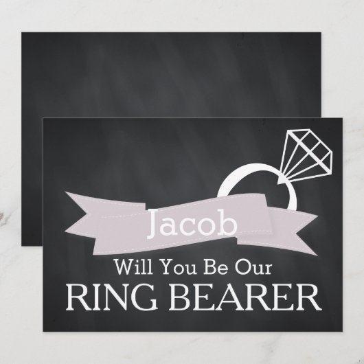 Chalkboard zal je onze ringdrager zijn kaart (Voorkant / Achterkant)