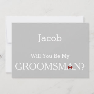 Chalkboard zal u onze Groomsman zijn Kaart