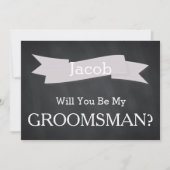 Chalkboard zal u onze Groomsman zijn Kaart (Voorkant)