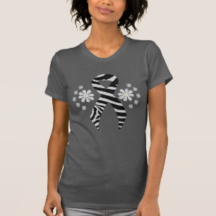 Chalkboard Zebra Print Ribbon T-shirt