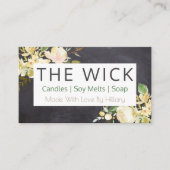 Chalkboard-zeepkaars Zonnewaxsmelt en doe-het-zelf Visitekaartje (Voorkant)