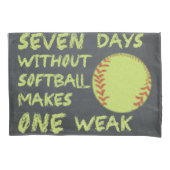 Chalkboard zeven dagen zonder softbal kussensloop (Voorkant)