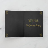 Chalkboard zwart en goud met afbeelding kerst kaart (Binnen)