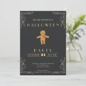Chalkboard Zwart & Goud Voodoo Doll Halloween Kaart (Staand voorkant)