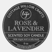  Chalkboard - Zwarte Soy Candle Labels (Voorkant)
