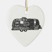 Chalkboardaanhangwagen Keramisch Ornament (Rechts)