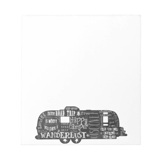 Chalkboardaanhangwagen Notitieblok (Voorkant)