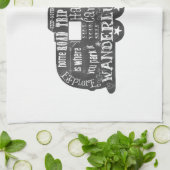 Chalkboardaanhangwagen Theedoek (Gevouwen)