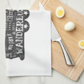Chalkboardaanhangwagen Theedoek (Quarter Fold)