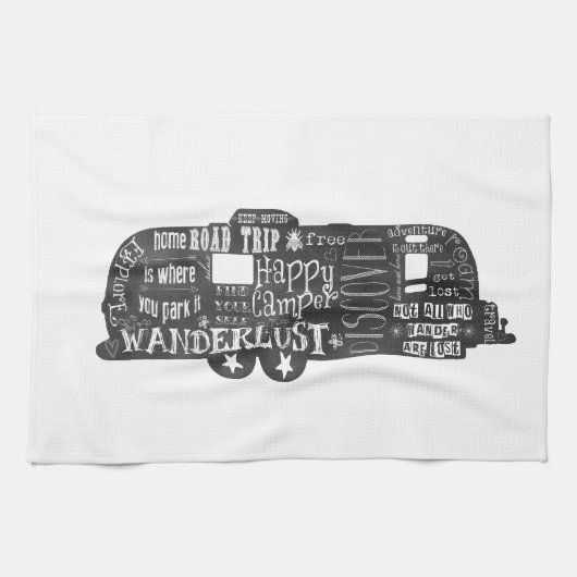 Chalkboardaanhangwagen Theedoek (Horizontaal)