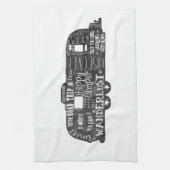 Chalkboardaanhangwagen Theedoek (Verticaal)