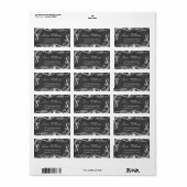 Chalkboardadresetiketten Zwart-wit Etiket (Full Sheet)