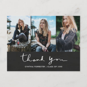 ChalkboardAfstuderen Dank u wel Typografie Foto Briefkaart