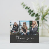 ChalkboardAfstuderen Dank u wel Typografie Foto Briefkaart (Staand voorkant)