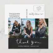 ChalkboardAfstuderen Dank u wel Typografie Foto Briefkaart (Voorkant / Achterkant)