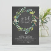 Chalkboardafzetting met uitvloeisel aankondiging (Staand voorkant)