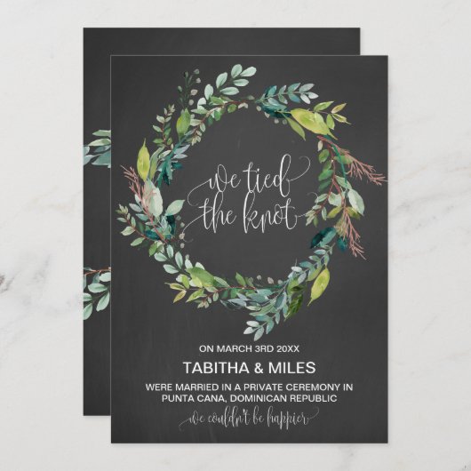 Chalkboardafzetting met uitvloeisel aankondiging (Voorkant / Achterkant)