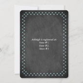 ChalkboardBaby shower Invite - Blauw Kaart (Achterkant)