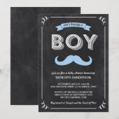  ChalkboardBaby shower Kaart (Voorkant / Achterkant)