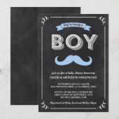  ChalkboardBaby shower Kaart (Voorkant / Achterkant)