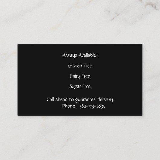 Chalkboardbakkerij Visitekaartje (Achterkant)