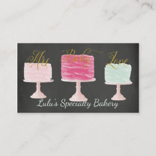 Chalkboardbakkerij-Visitekaartje met bakkerijkake Visitekaartje