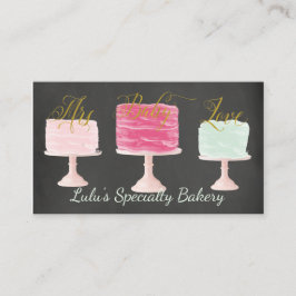 Chalkboardbakkerij-Visitekaartje met bakkerijkake Visitekaartje