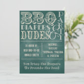 Chalkboardbeiendoppen en DUDES-Baby shower 3 Kaart (Staand voorkant)