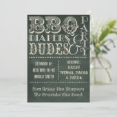 Chalkboardbeiendoppen en duDES-Baby shower Kaart (Staand voorkant)