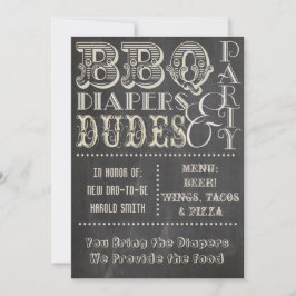 Chalkboardbeiers en tweedehands Baby shower 2 Kaart