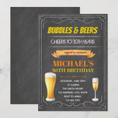 Chalkboardblaasjes en brouwerij-verjaardagskaart kaart (Voorkant / Achterkant)