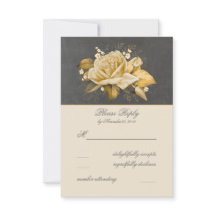  Chalkboardbloemen Gold Wedding RSVP