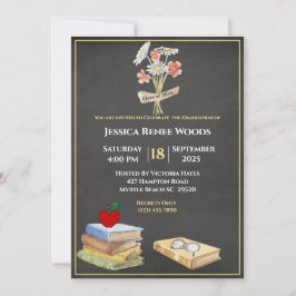 Chalkboardboeken Vloerleraar Afstuderen Kaart