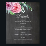 Chalkboardbruiloft drinken. Roze florale alcohol Poster<br><div class="desc">Alcohol uit Chalkboard drink het poster van de bruiloft met waterverf roze boho bloemen. Geschikt voor verjaardag,  verjaardag en elke andere partij. Neem contact met me op als je extra objecten nodig hebt.</div>