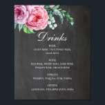 Chalkboardbruiloft drinken. Roze florale alcohol Poster<br><div class="desc">Alcohol uit Chalkboard drink het poster van de bruiloft met waterverf roze boho bloemen. Geschikt voor verjaardag,  verjaardag en elke andere partij. Neem contact met me op als je extra objecten nodig hebt.</div>