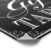 Chalkboardbruiloft-Kaarten en cadeautafelafdrukken Poster (Hoek)