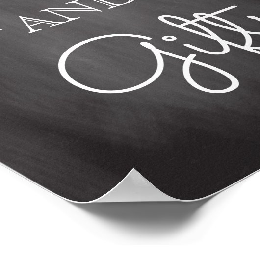 Chalkboardbruiloft | Kaarten en geschenken Poster (Hoek)