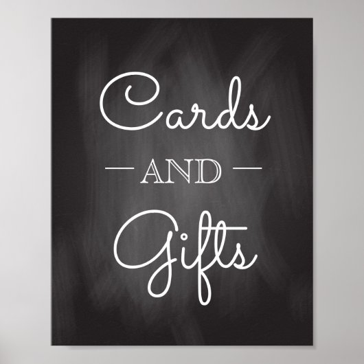 Chalkboardbruiloft | Kaarten en geschenken Poster (Voorkant)