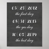 Chalkboardbruiloft Poster (Voorkant)