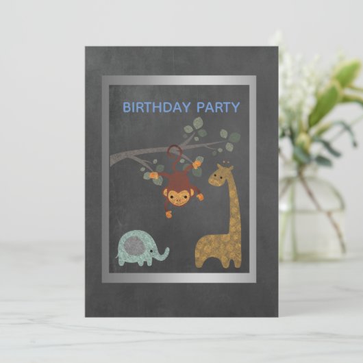 Chalkboarddierentuin Kaart (Staand voorkant)